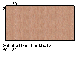 Eiche-Kantholz 60x120mm