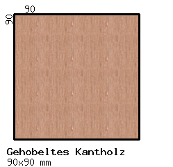Esche-Kantholz 90x90mm