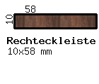 Teak-Rechteckleiste 10x58 mm