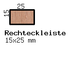 Birke-Rechteckleiste 15x25 mm