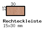 Birke-Rechteckleiste 15x30 mm