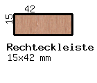 Eiche-Rechteckleiste 15x42 mm