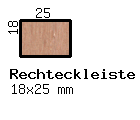 Buche-Rechteckleiste 18x25 mm