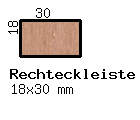 Buche-Rechteckleiste 18x30 mm