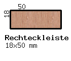 Buche-Rechteckleiste 18x50 mm
