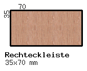 Buche-Rechteckleiste 35x70mm