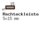 Esche-Rechteckleiste 5x15 mm