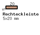 Elsbeere-Rechteckleiste 5x20 mm (Schweizer Birnbaum)