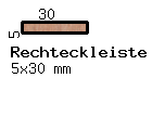 Esche-Rechteckleiste 5x30 mm