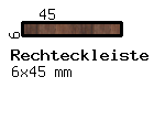 Esche-Rechteckleiste 5x45 mm